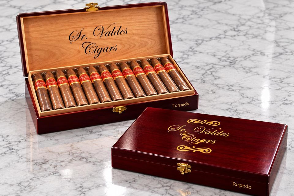 Sr. Valdes maroon box of torpedos